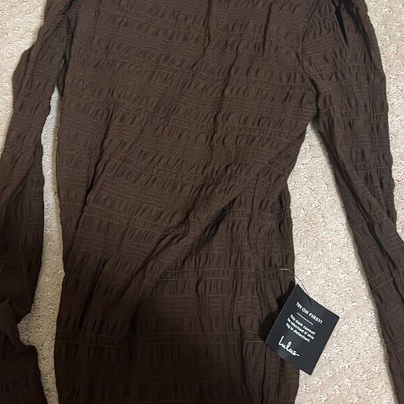 NWT Dark Brown Lulus Dress - Picture 3 of 6